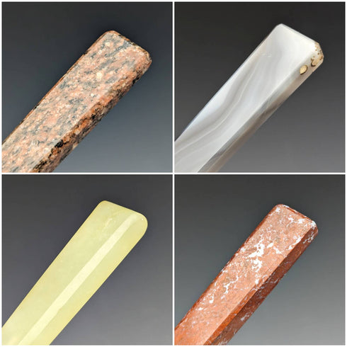 1900 年左右英國復古天然石柄餐具 12 對套裝盒裝卡文迪什